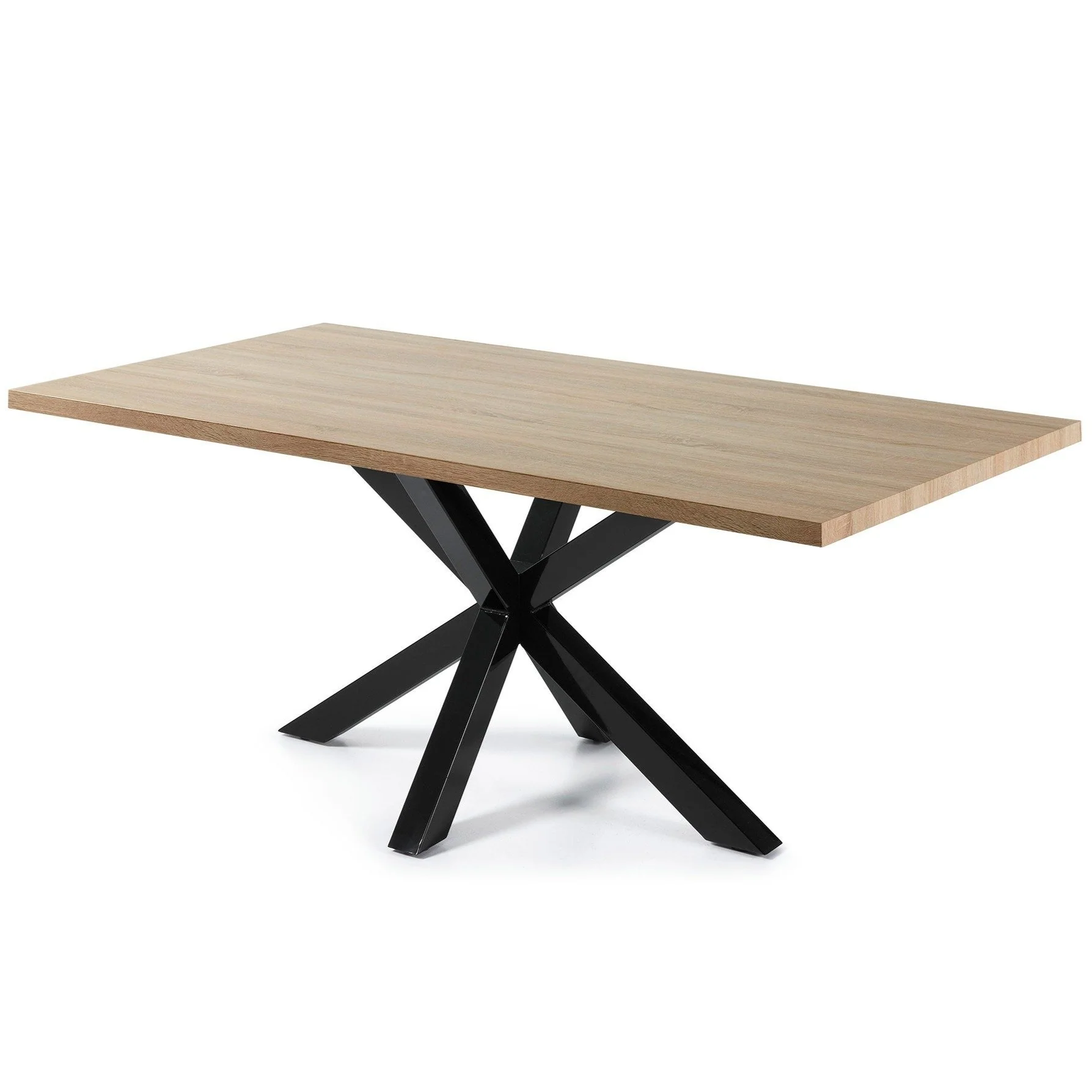 Summit Dining Table - 2m Natural Oak & Black