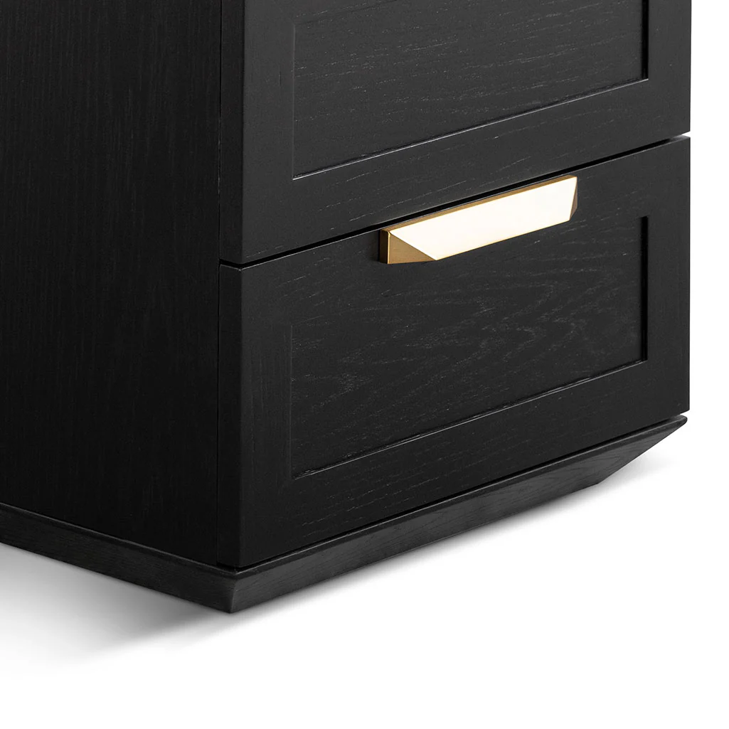 Vera Bedside Table – Black and Marble