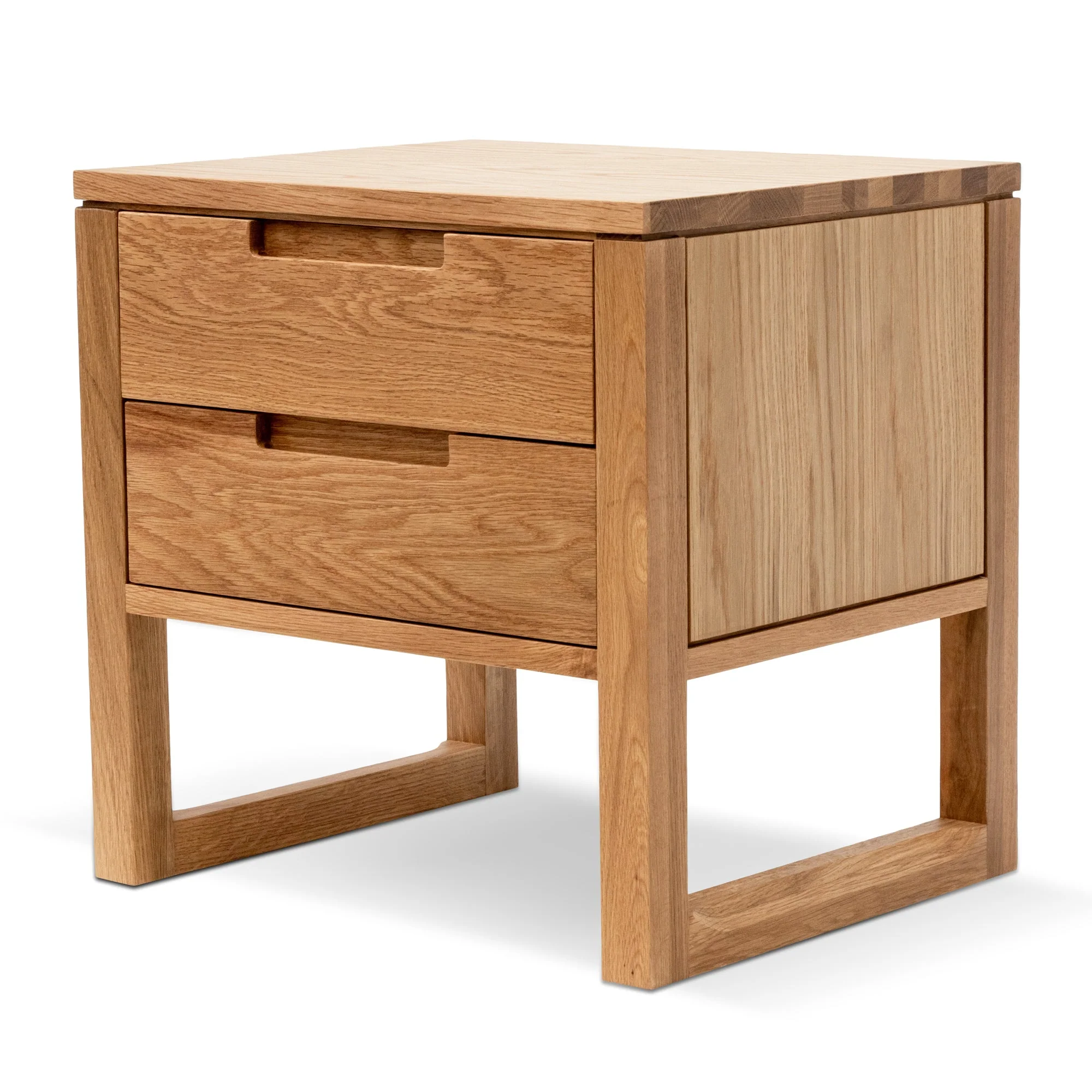 Hendrix 2-Drawer Bedside – Natural Timber