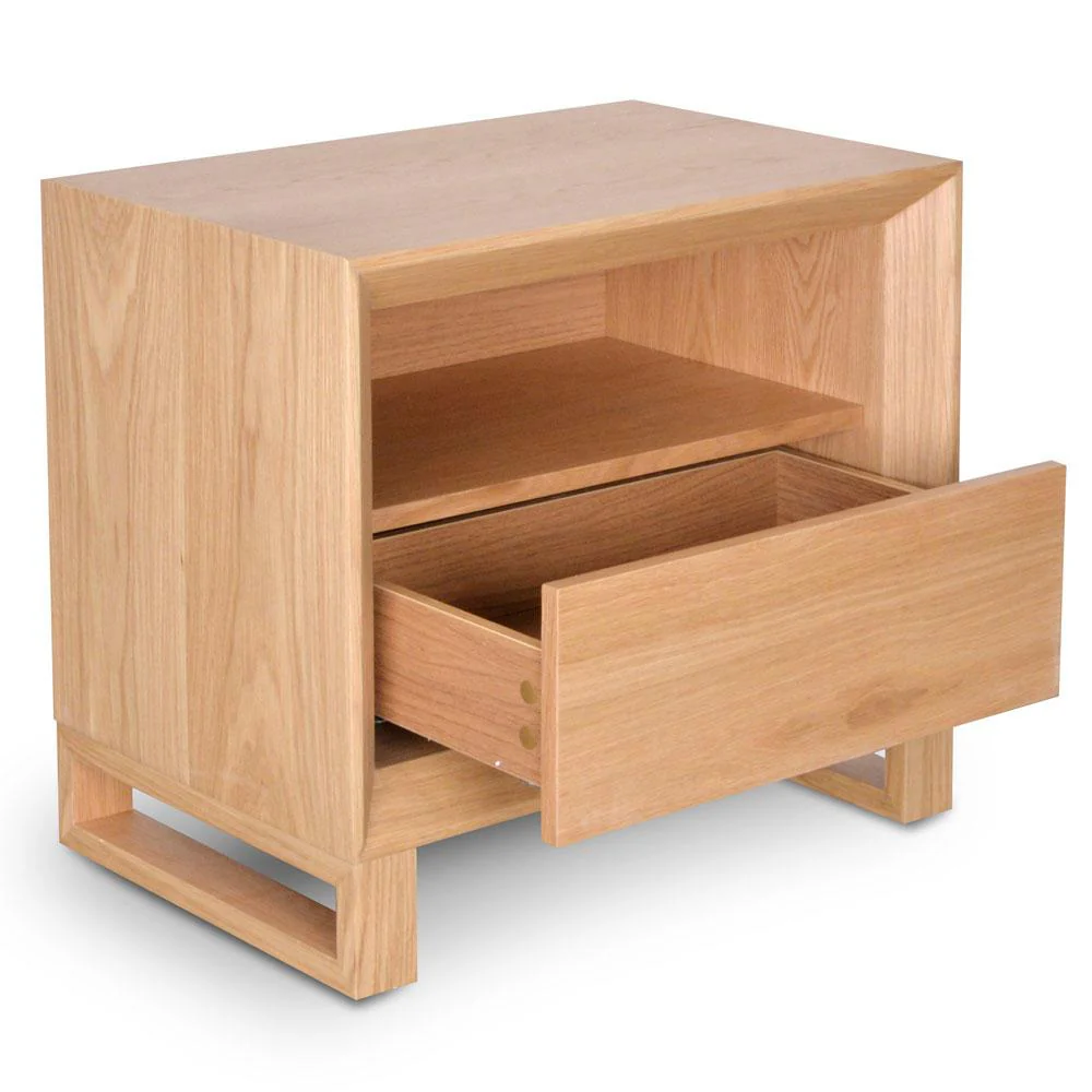 Voss Bedside – Natural Oak Grain