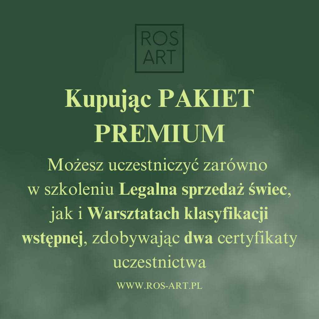 ŚM PAKIET BASIC Szkolenie ,,LEGALNA SPRZEDAŻ ŚWIEC" 
