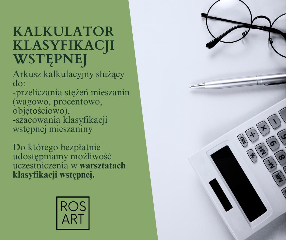 Kalkulator klasyfikacji wstępnej