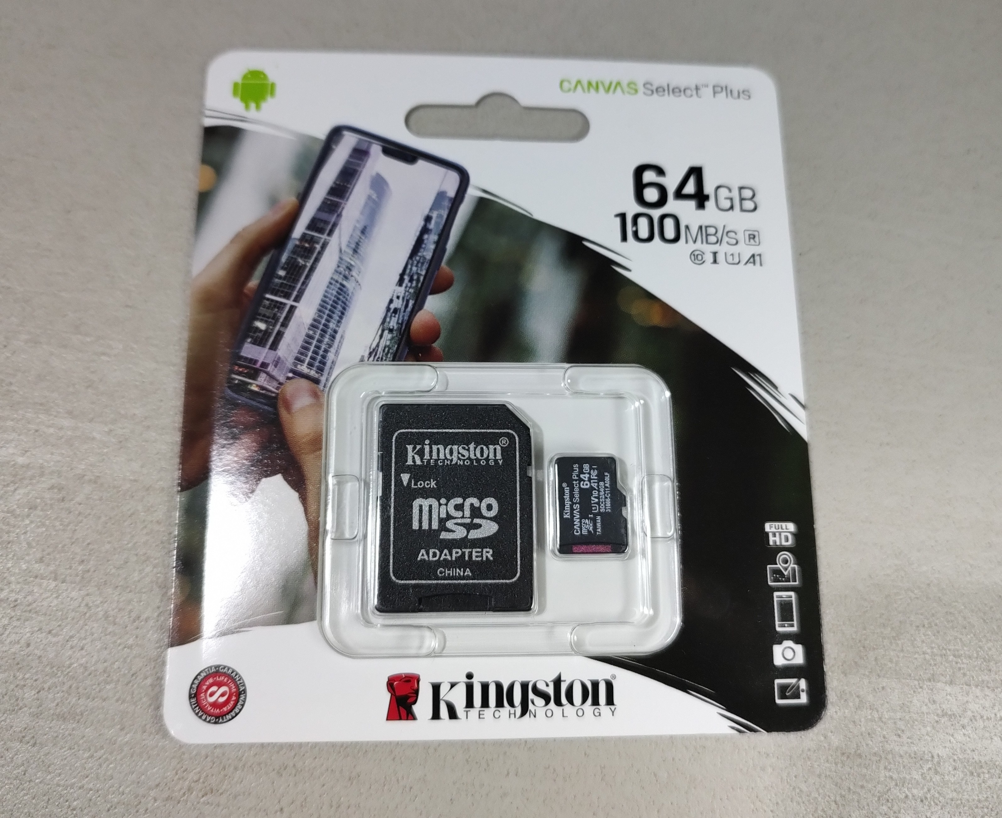 Memoria micro SD de 64gb Kingston