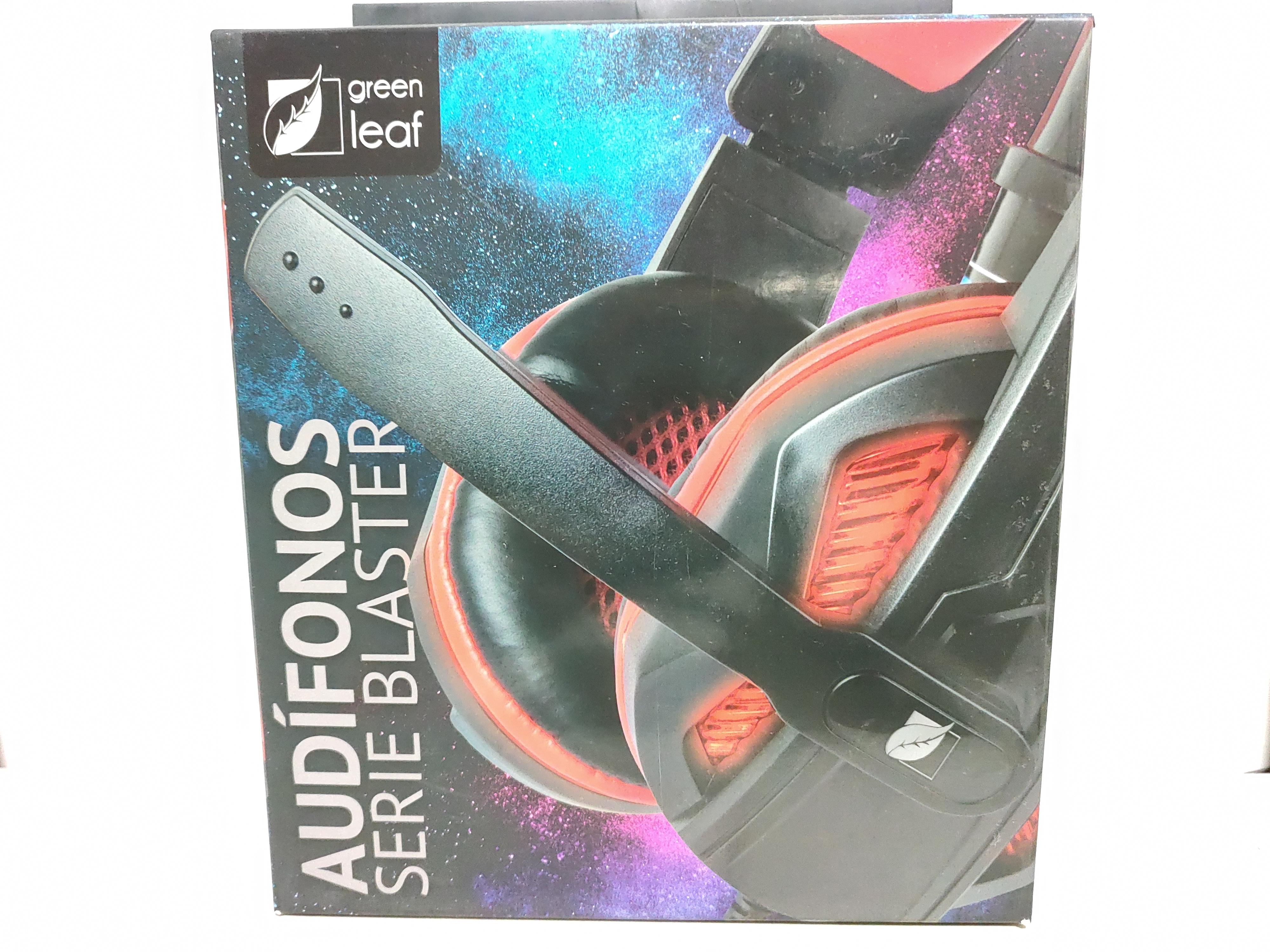 Audifonos 18 8303 Mitzu Green Leaf Diadema Gaming con Luz -End-