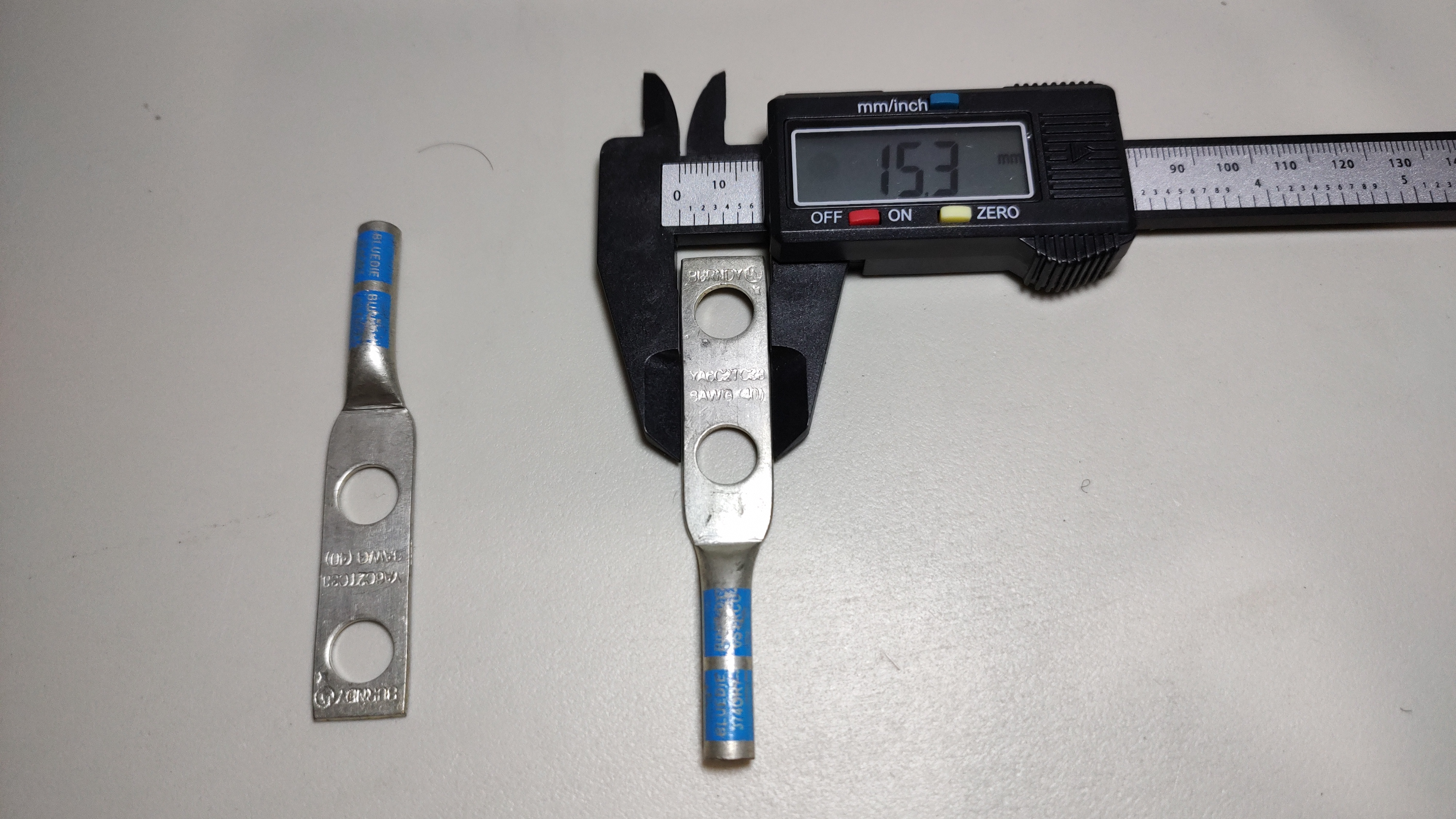  Zapata calibre 6, doble ojillo 3/8