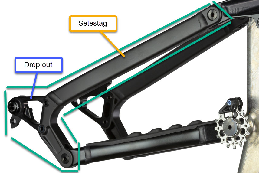 Kavenz V7 drop outs og setestag - oppgradering av V5 og V6