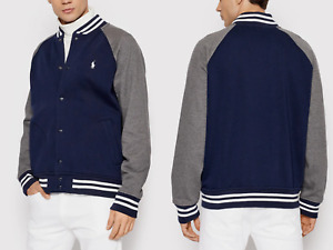 0- Bomber / veste Polo Ralph Lauren / bleu marine et gris