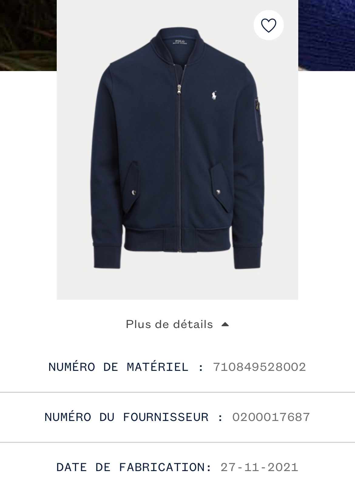 0- Bombers Ralph Lauren homme style aviator Navy