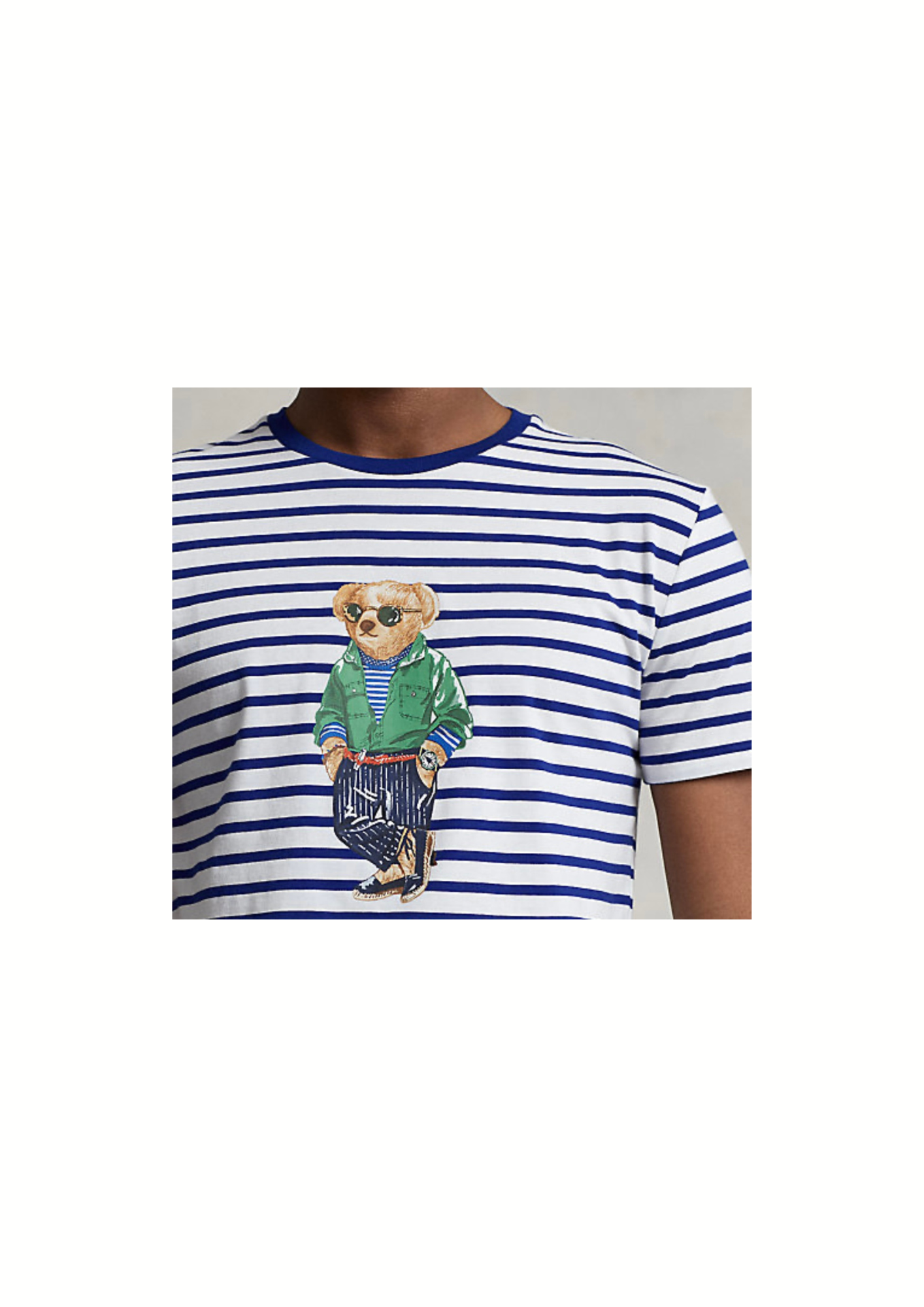 0- BEAR T-SHIRT Ralph Lauren WHITE/HERITAGE ROYAL