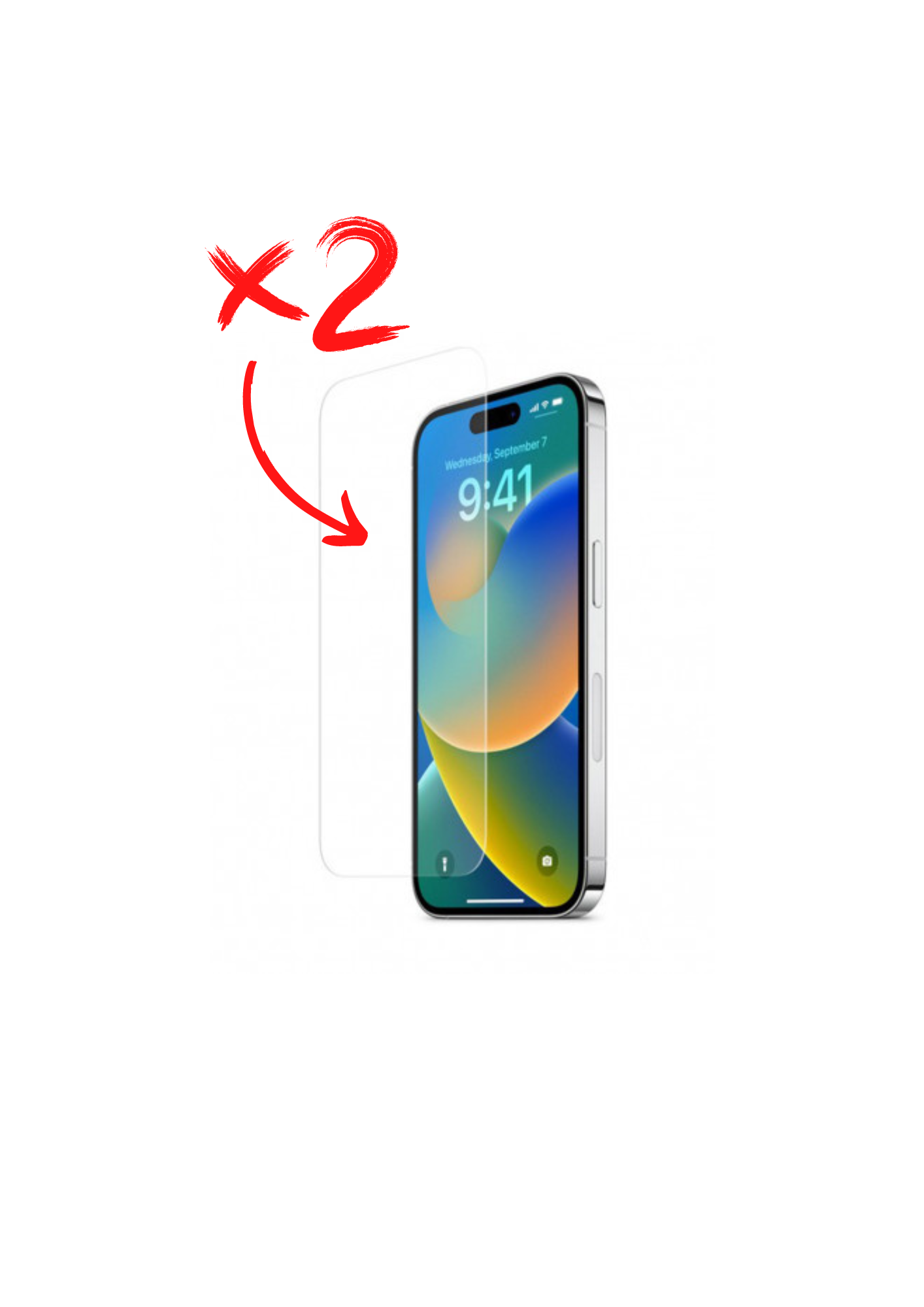 Apple Iphone 14 pro / 13 pro/ 13 Film de protection pour écran X2