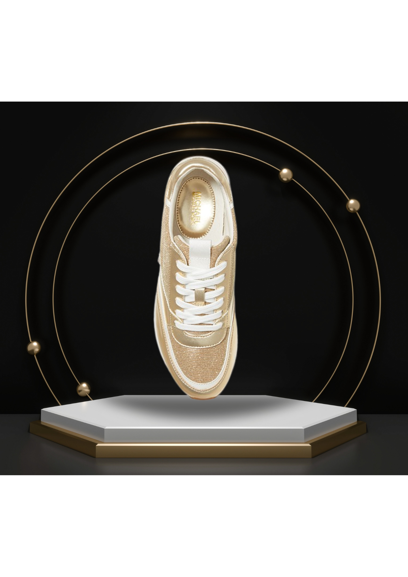 00- MICHAEL KORS Baskets Mariah en maille à chaîne métallisées