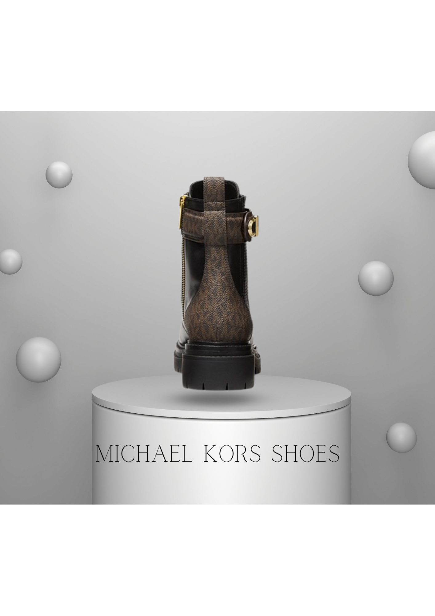 00- MICHAEL KORS Bottes combat Parker en cuir