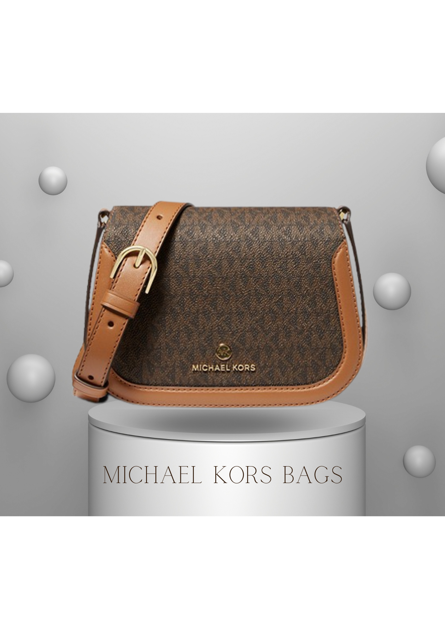 00- MICHAEL KORS Petit sac à bandoulière à logo Lucie