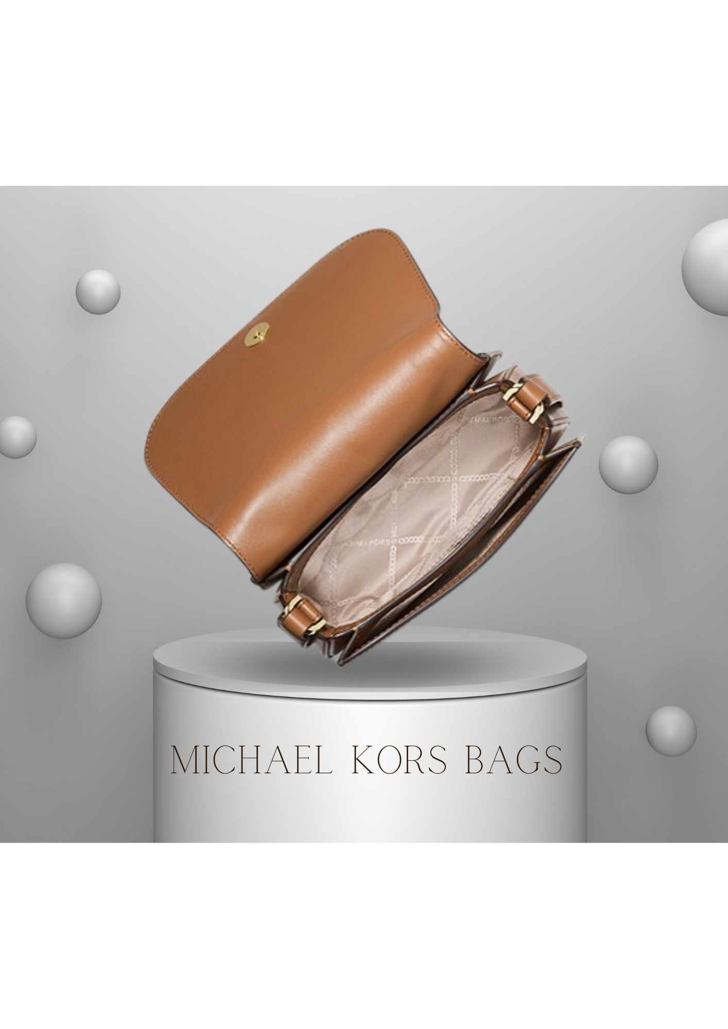 00- MICHAEL KORS Petit sac à bandoulière à logo Lucie