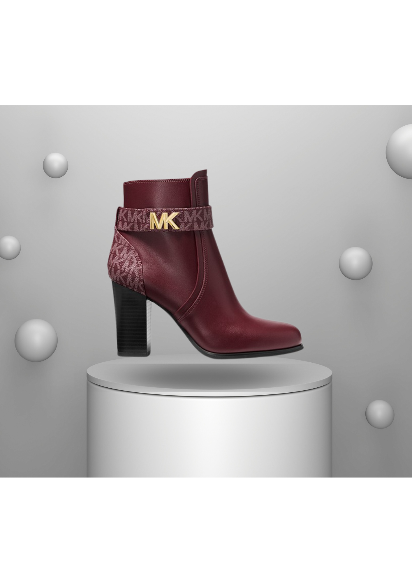 00- MICHAEL KORS Botte Jilly en similicuir et logo