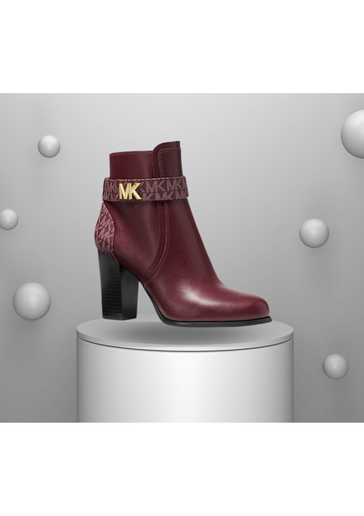 00- MICHAEL KORS Botte Jilly en similicuir et logo