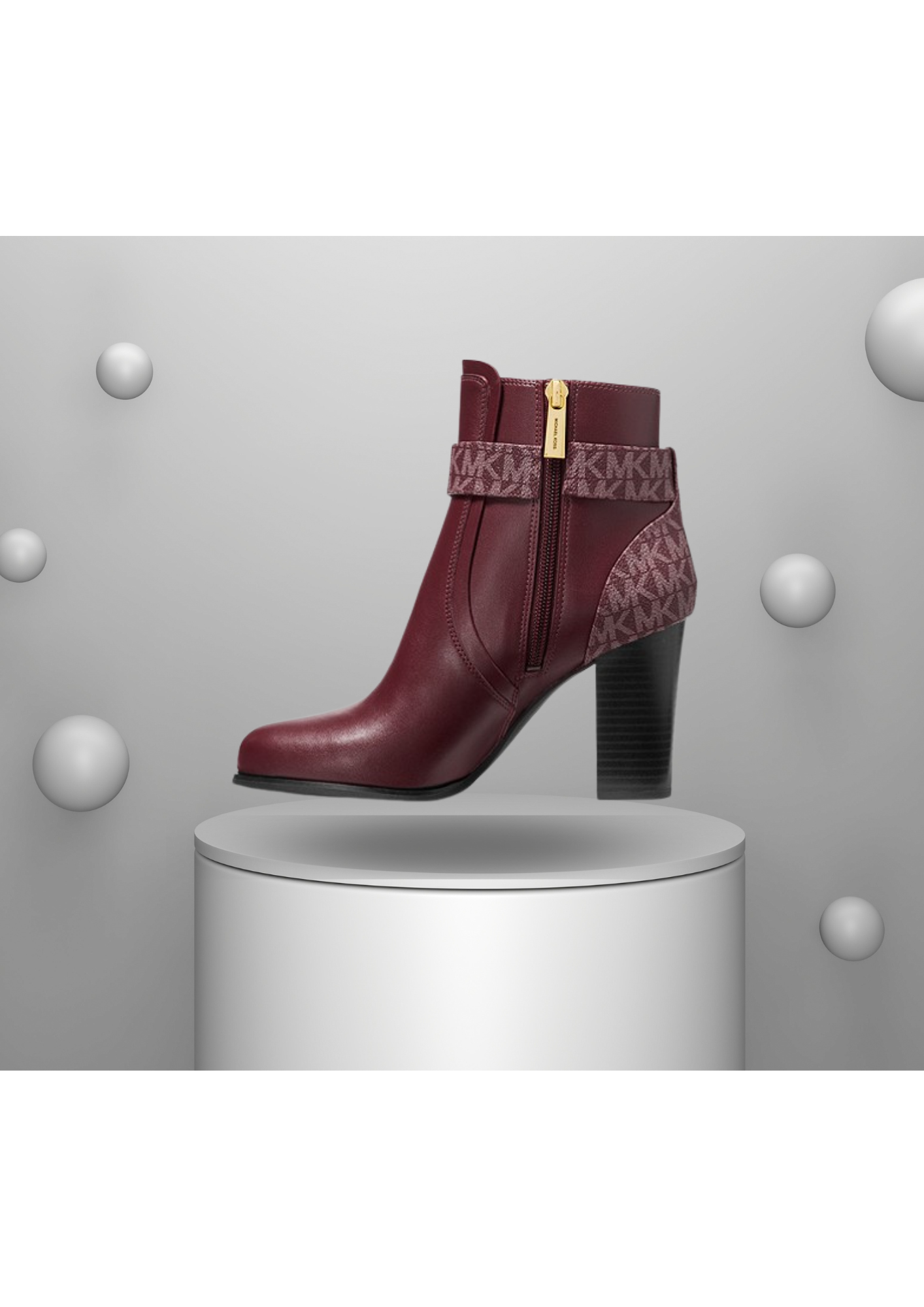 00- MICHAEL KORS Botte Jilly en similicuir et logo
