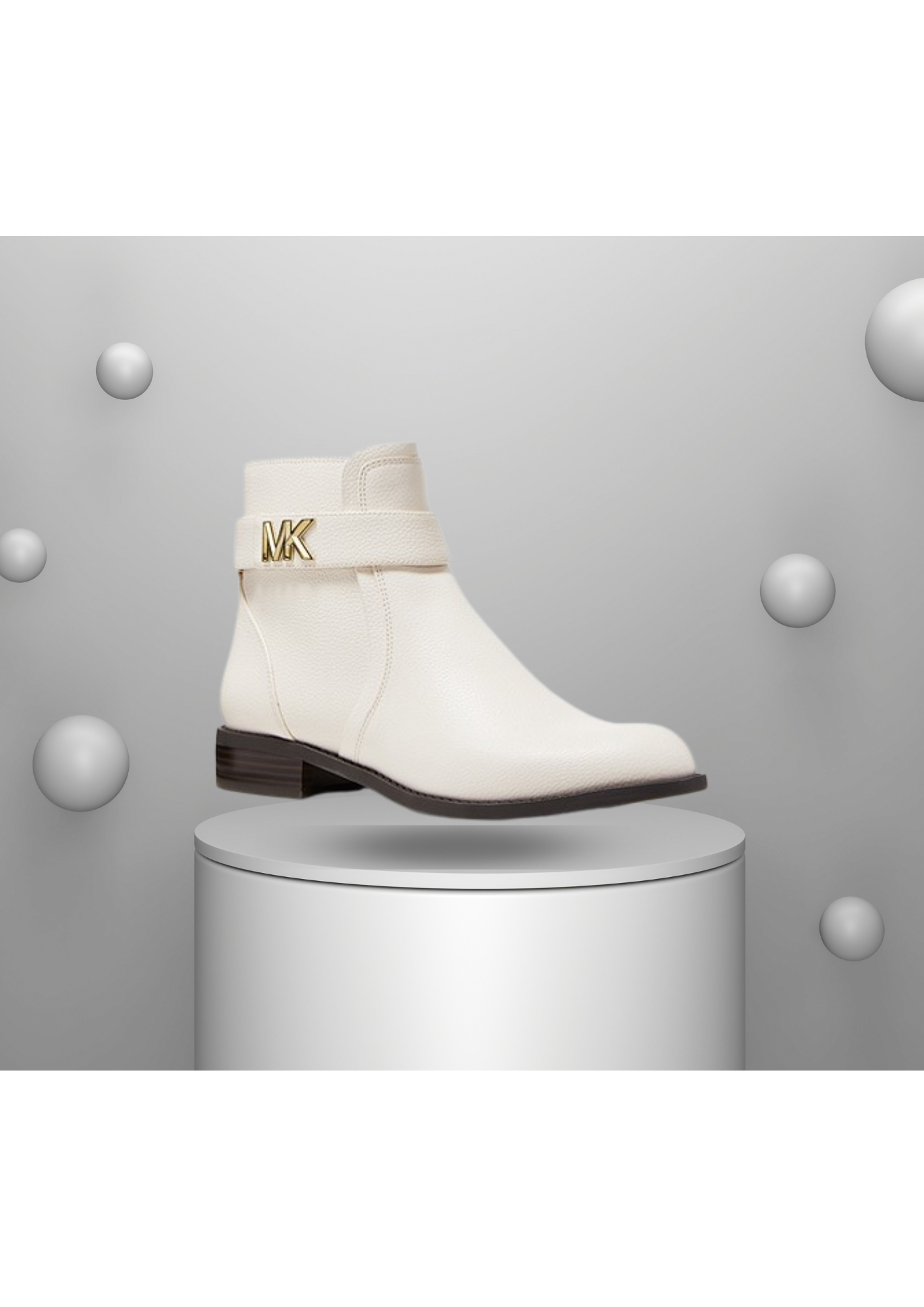 00- MICHAEL KORS Botte Jilly en similicuir et logo