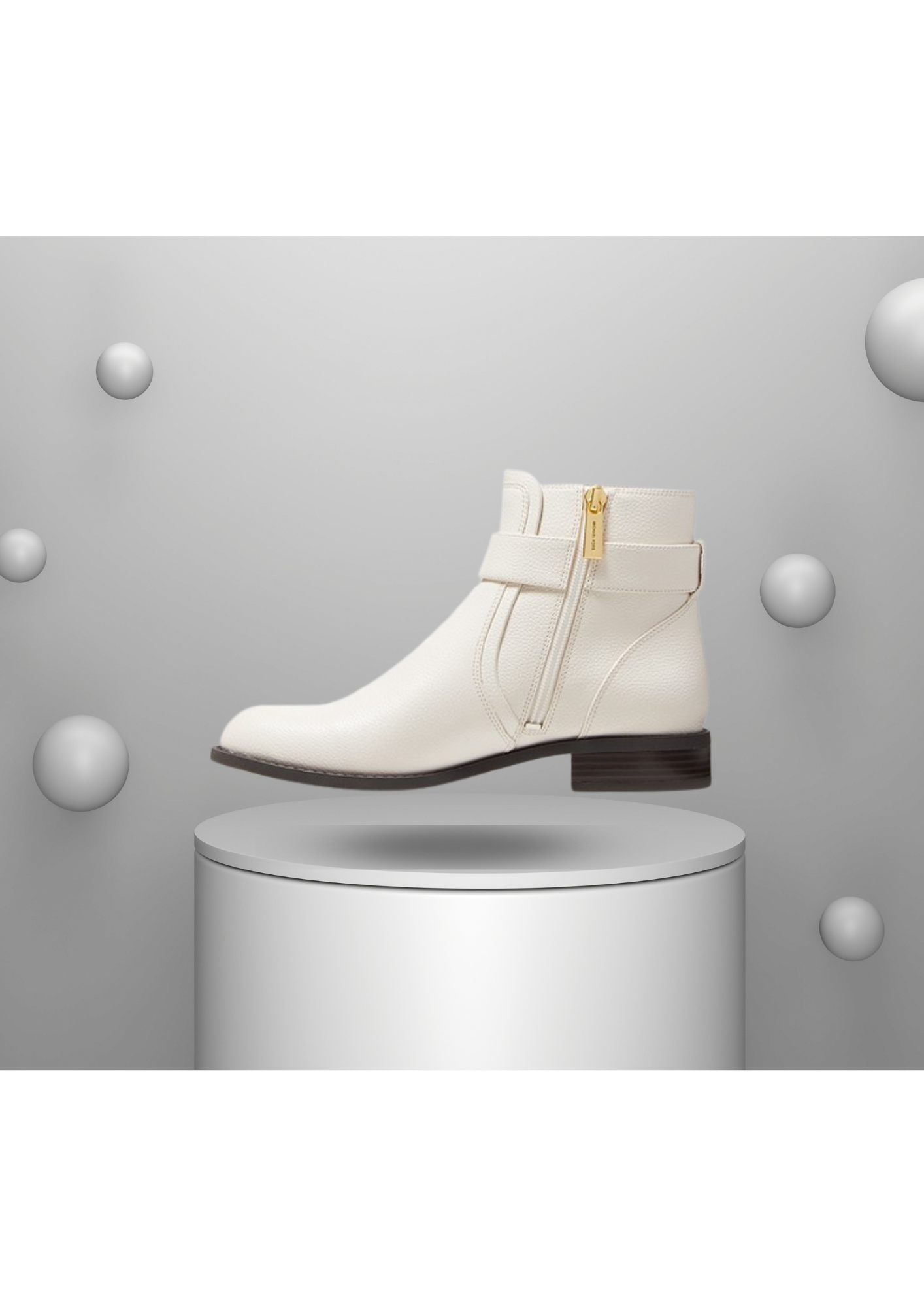 00- MICHAEL KORS Botte Jilly en similicuir et logo