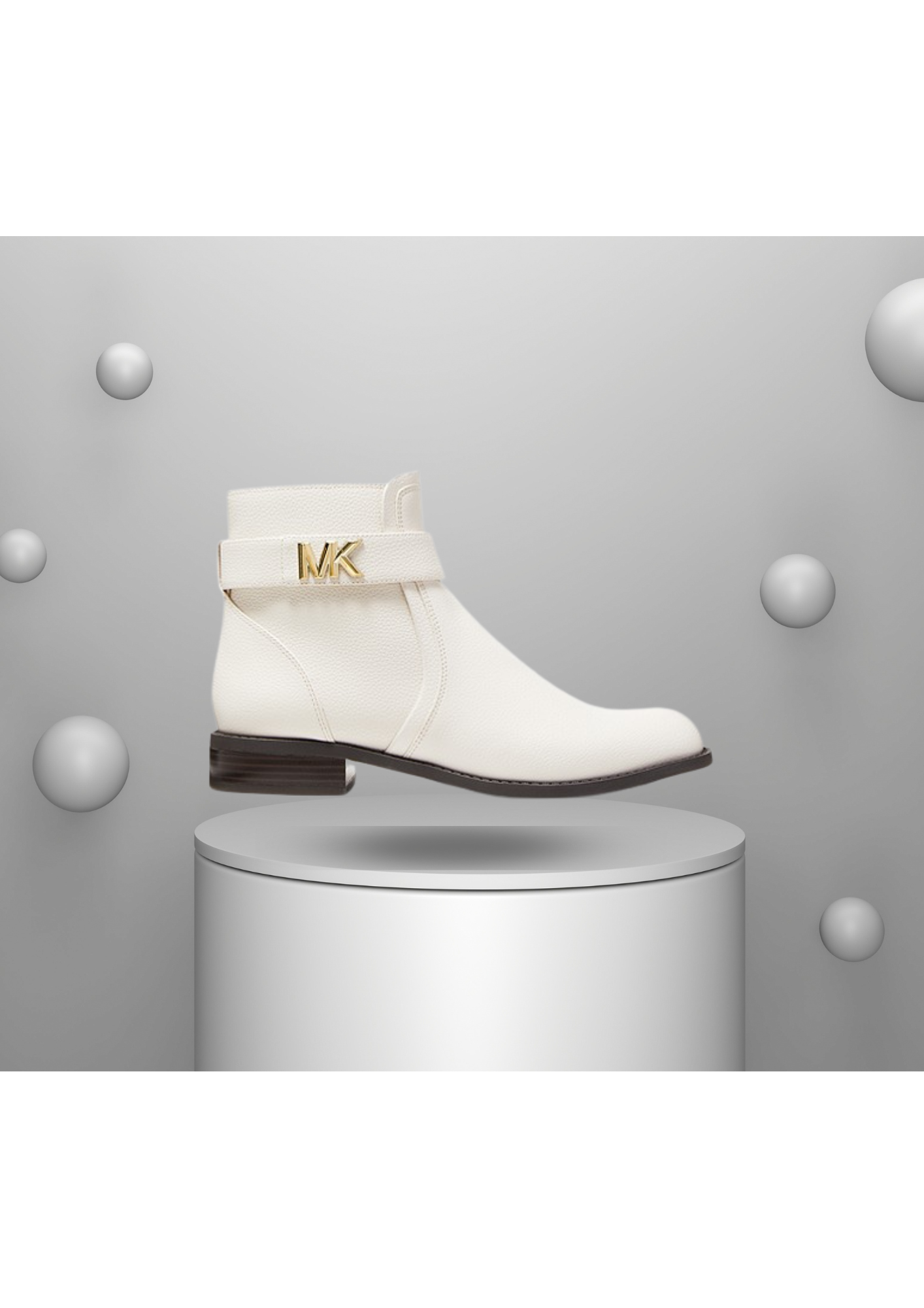 00- MICHAEL KORS Botte Jilly en similicuir et logo