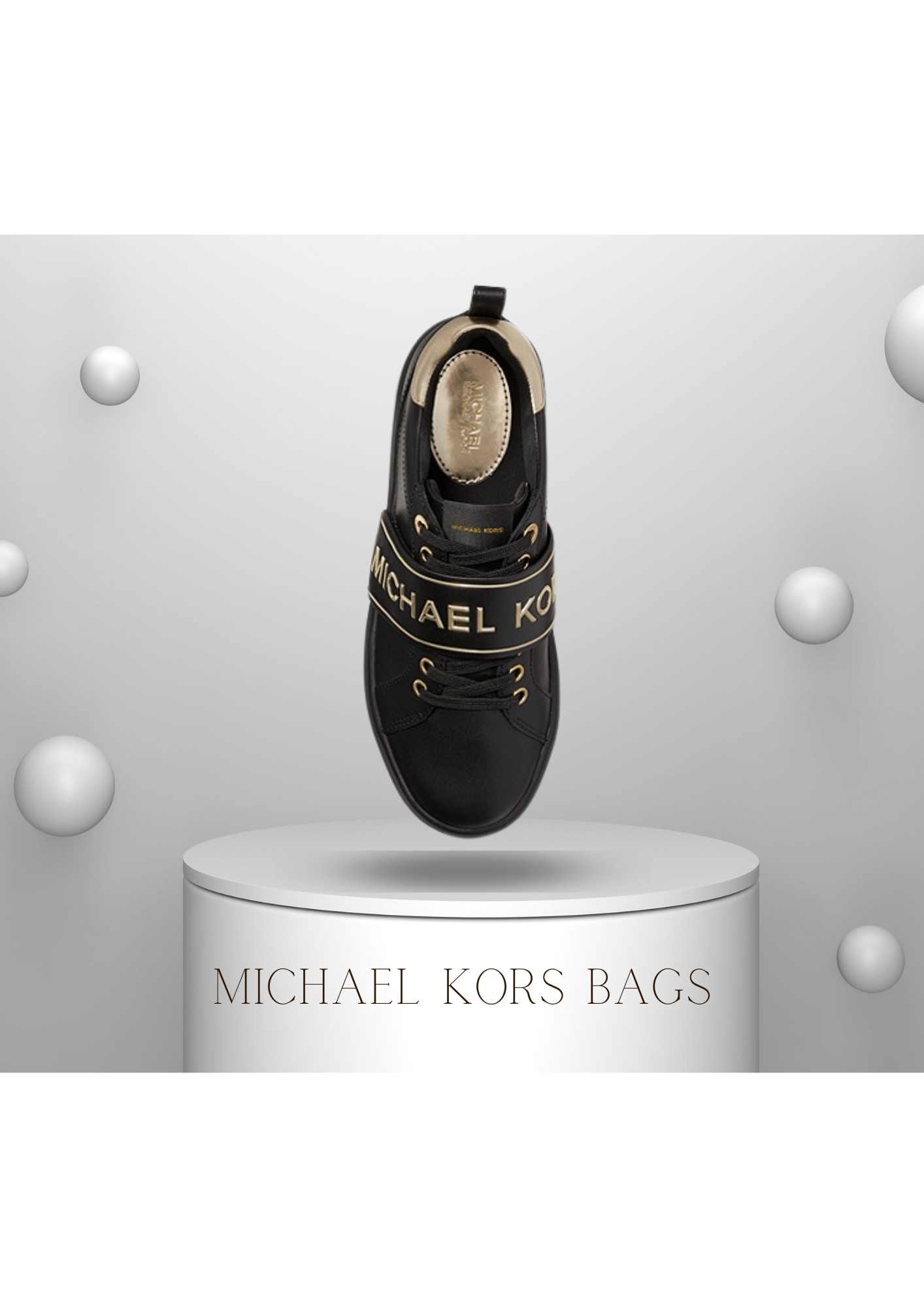 00- MICHAEL KORS Emmett Logo Tape Leather 