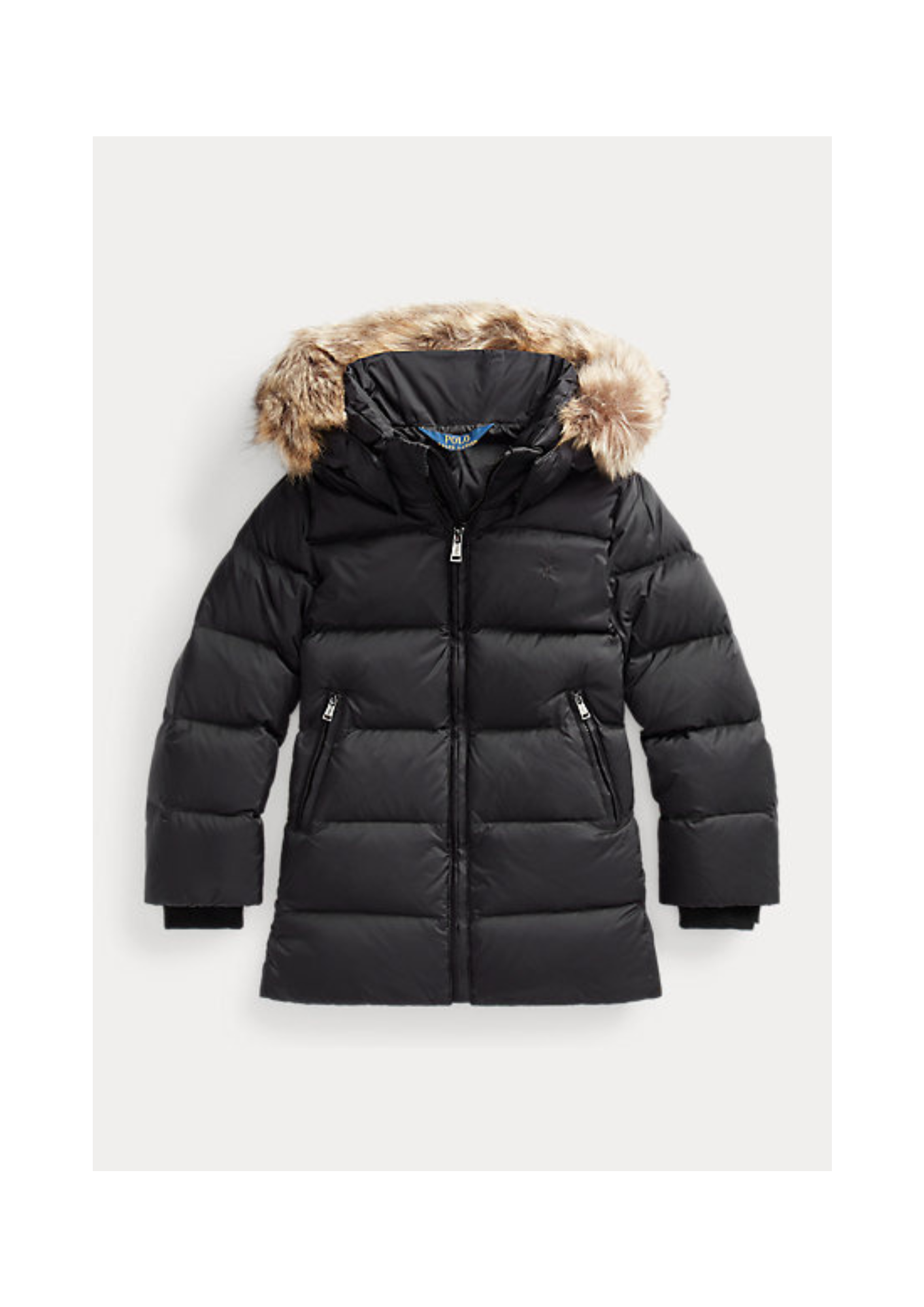 0- Polo Ralph Lauren doudoune longue matelassée fille