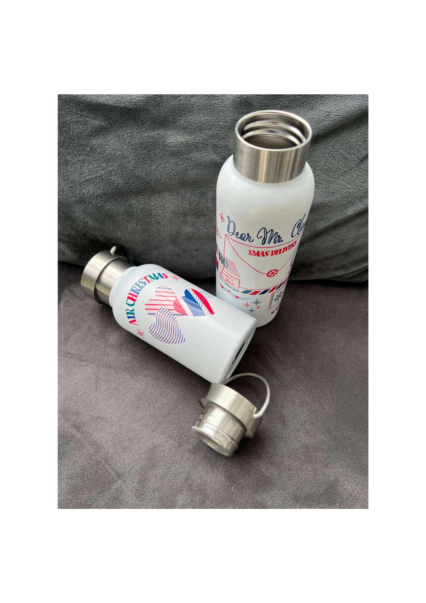 Lot de 2 bouteilles (gourdes) isothermes 350ml + 500ml