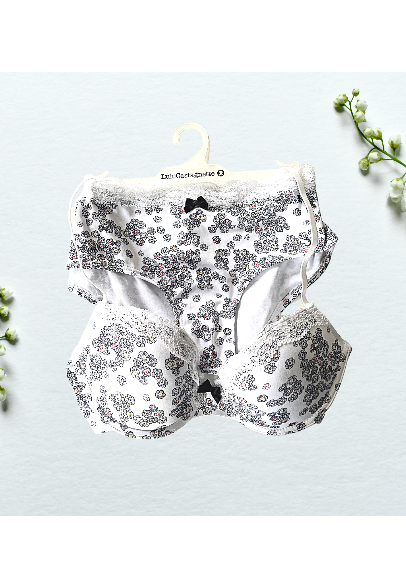 Ensemble de lingerie soutien gorge et culotte Lulu castagnette
