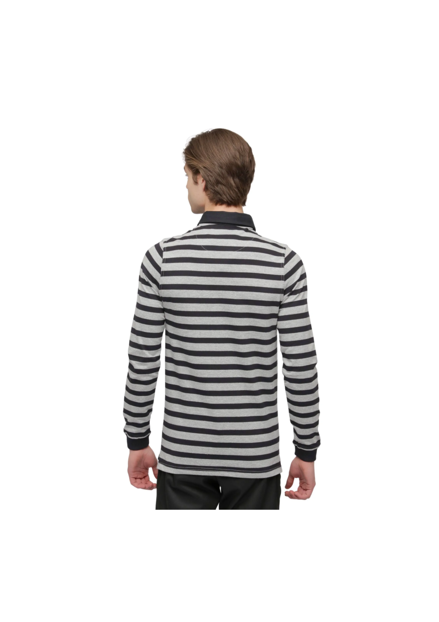 Polo manches longues rayures Cerruti 1881 Calabria - Gris