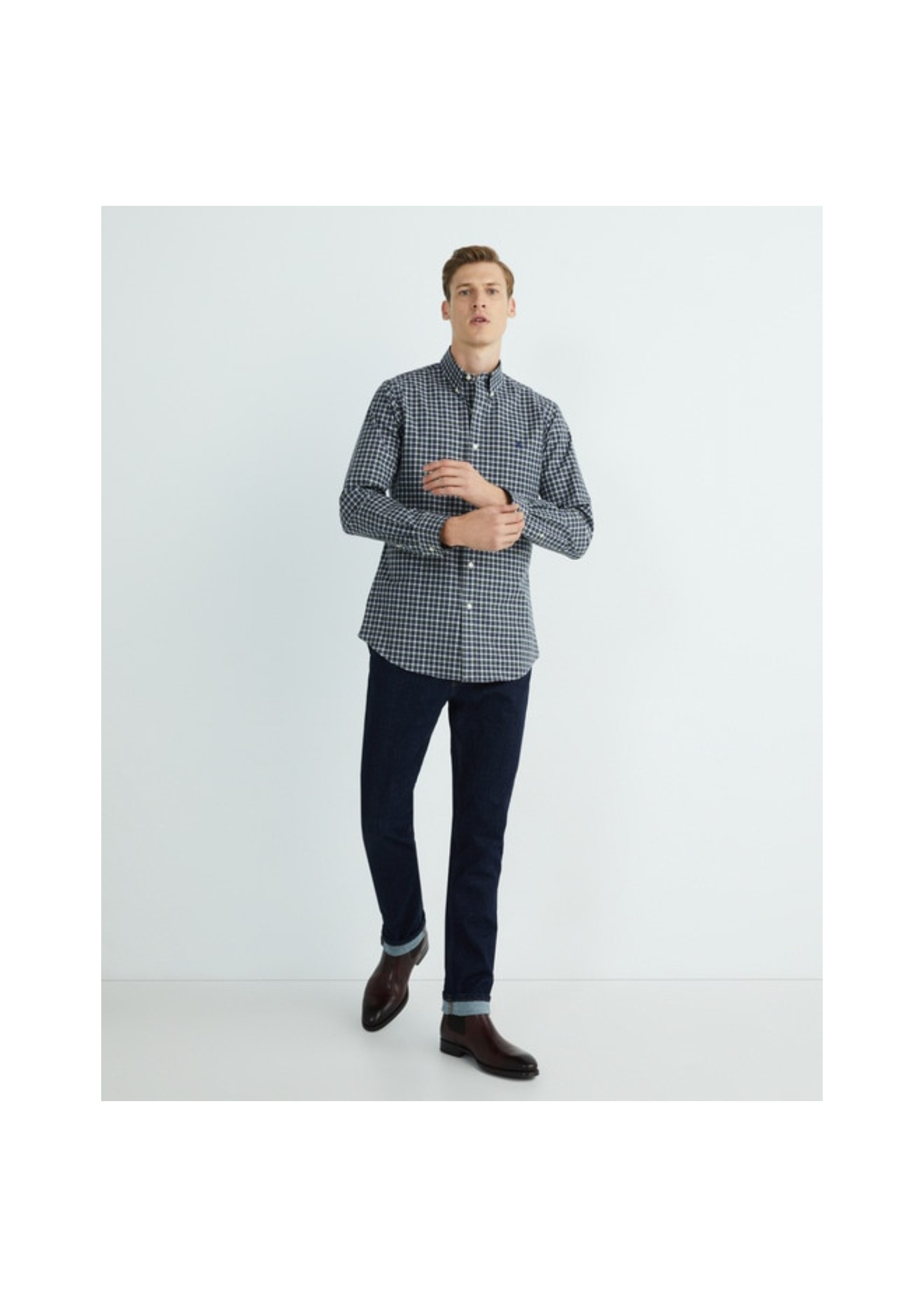 0- Polo Ralph Lauren Chemise ajustée en popeline