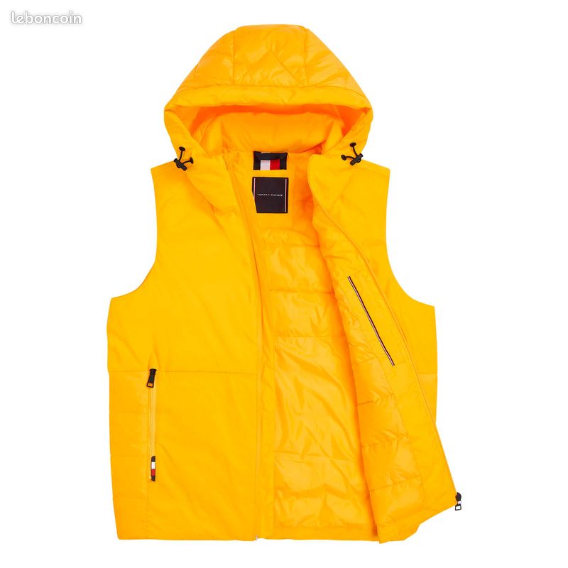 Tommy Hilfiger Gilet à capuche jaune pour homme