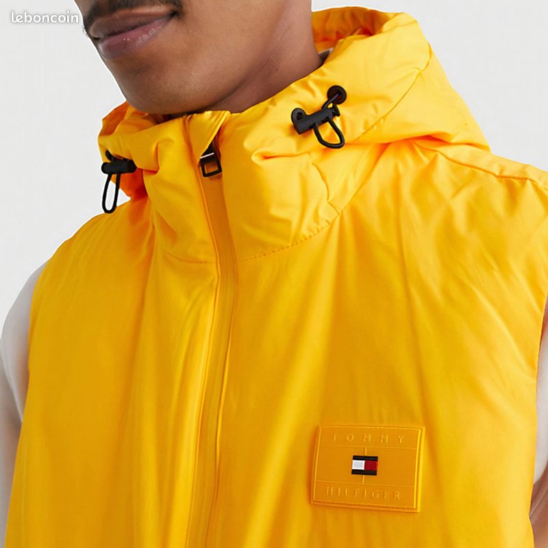 Tommy Hilfiger Gilet à capuche jaune pour homme