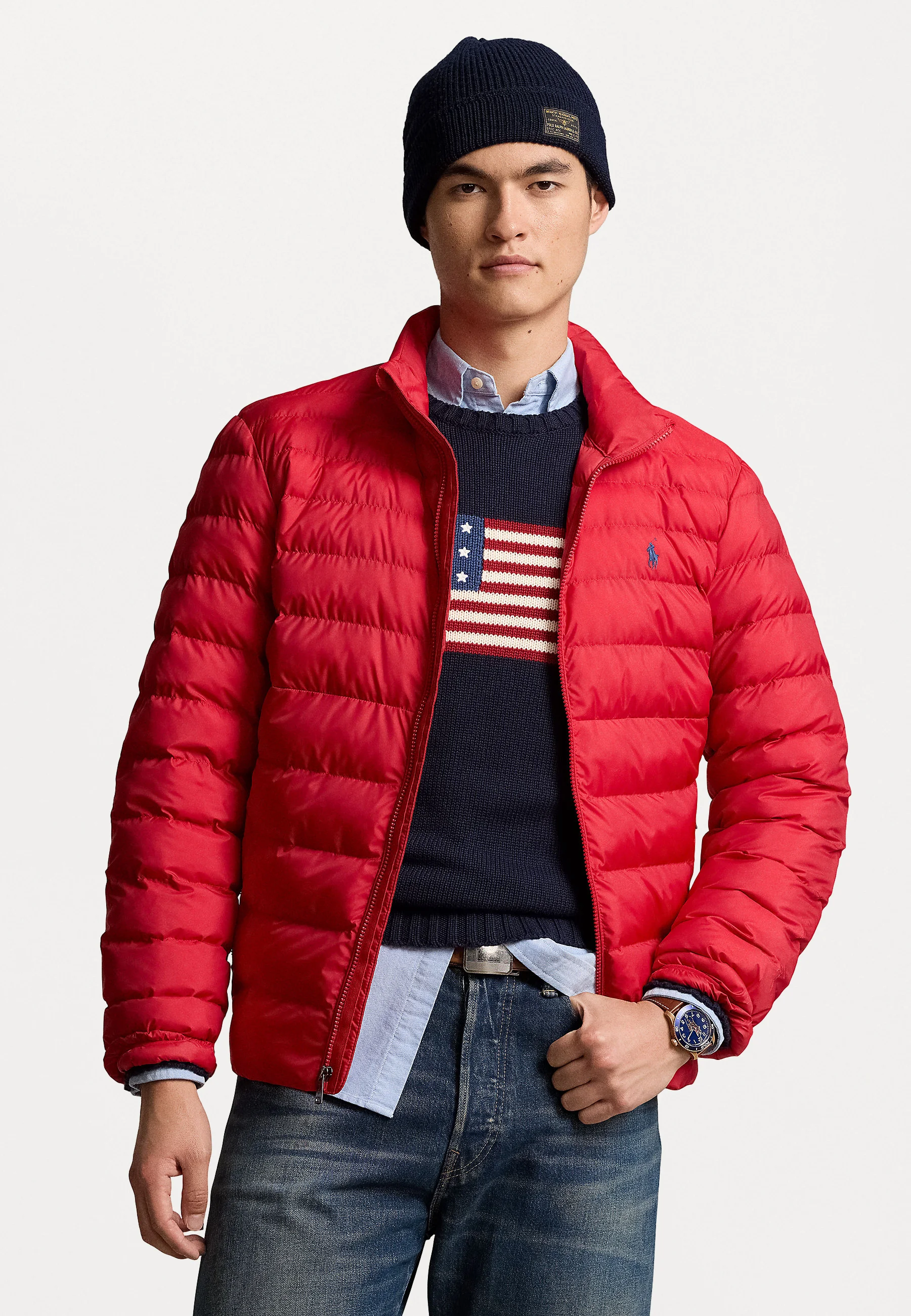 Polo Ralph Lauren Doudoune Colden rangeable rouge