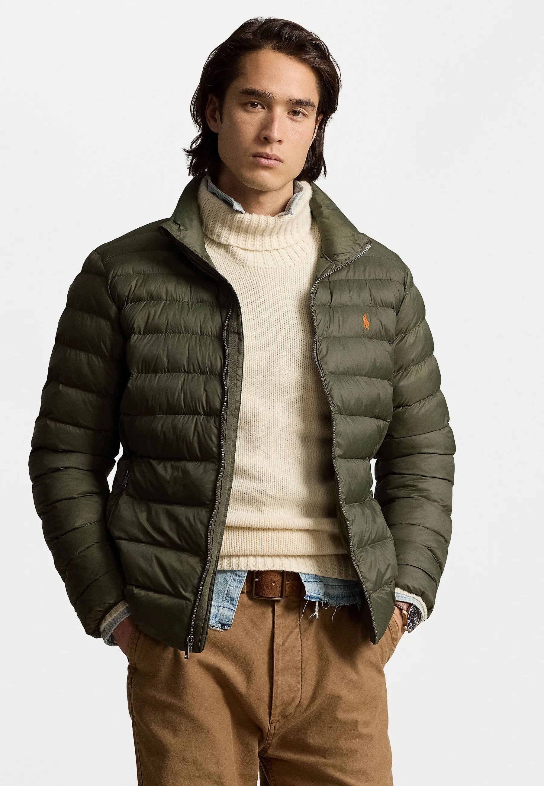 Polo Ralph Lauren Doudoune Colden rangeable kaki