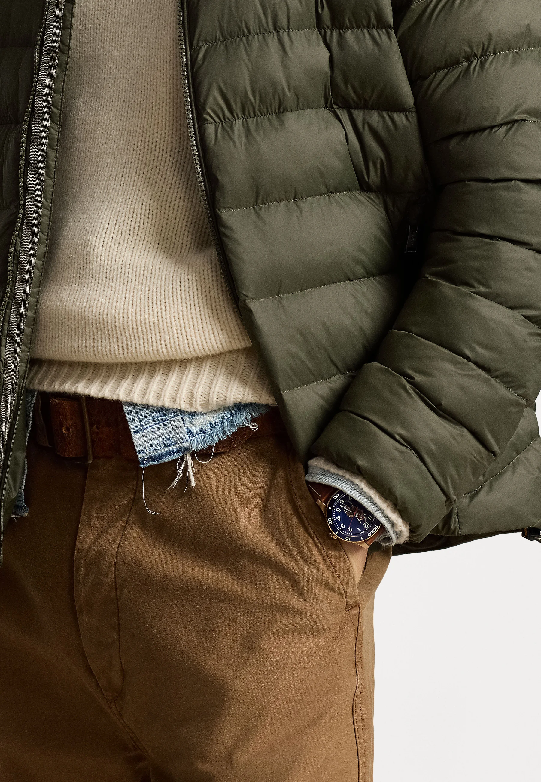 Polo Ralph Lauren Doudoune Colden rangeable kaki