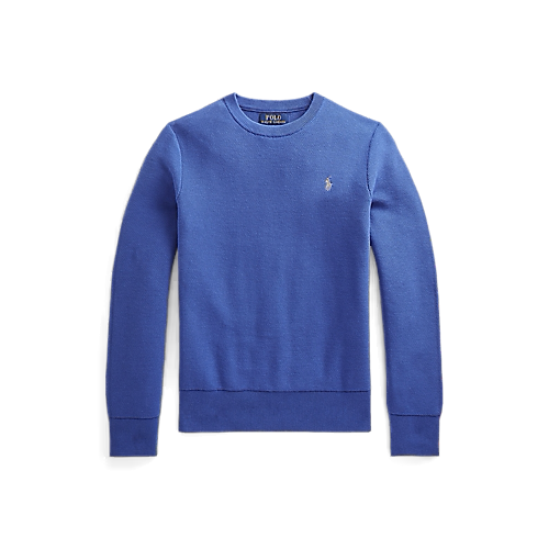 Polo Ralph Lauren Pull en coton piqué bleu