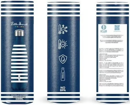 Bouteille Isotherme Striped Little Marcel 500ml