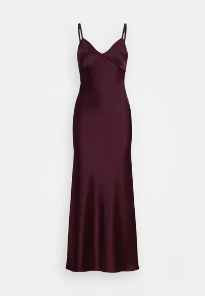 Polo Ralph Lauren SLEEVELESS DRESS double faced - Robe de soirée en satin - ruby