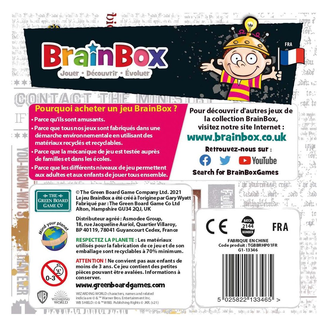 BrainBox Harry Potter BrainBox Green Board Games