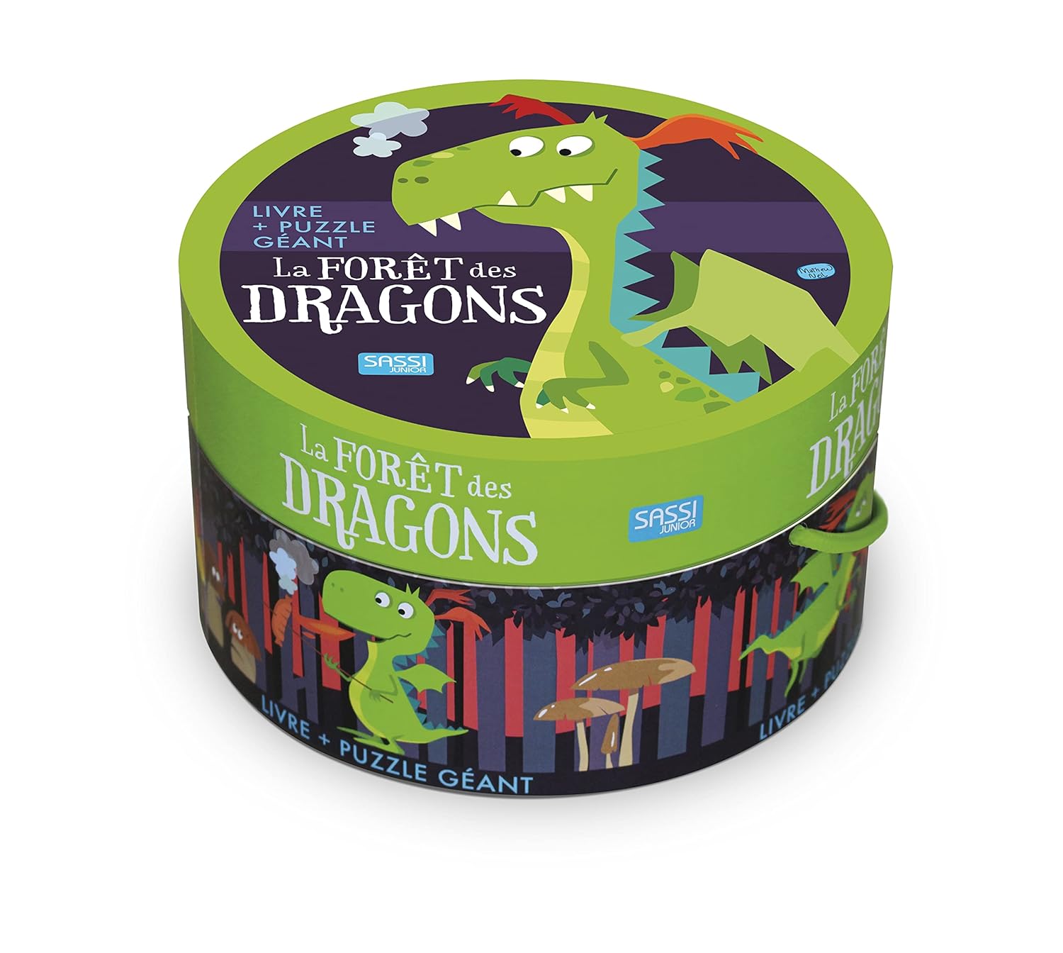 Sassi Junior Puzzle Géant + Livre - La Forêt Des Dragons