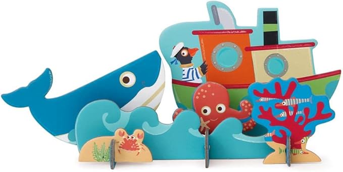 SCRATCH EUROPE - Jeu puzzle 2 en 1 - 3D Océan 30 pièces