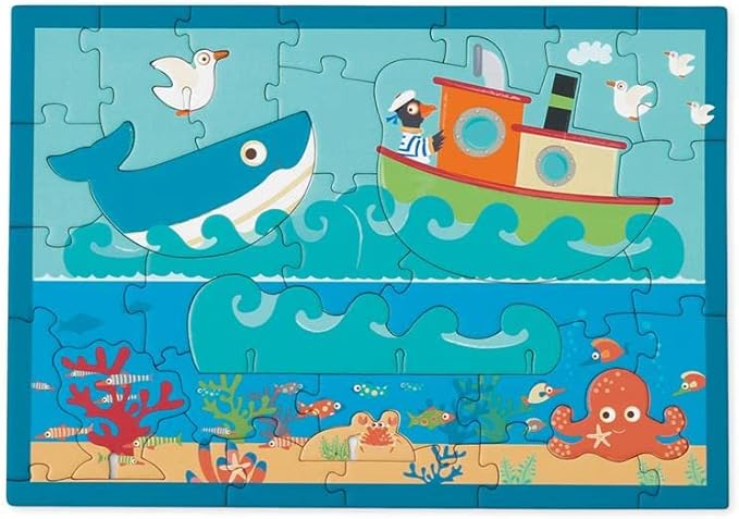 SCRATCH EUROPE - Jeu puzzle 2 en 1 - 3D Océan 30 pièces