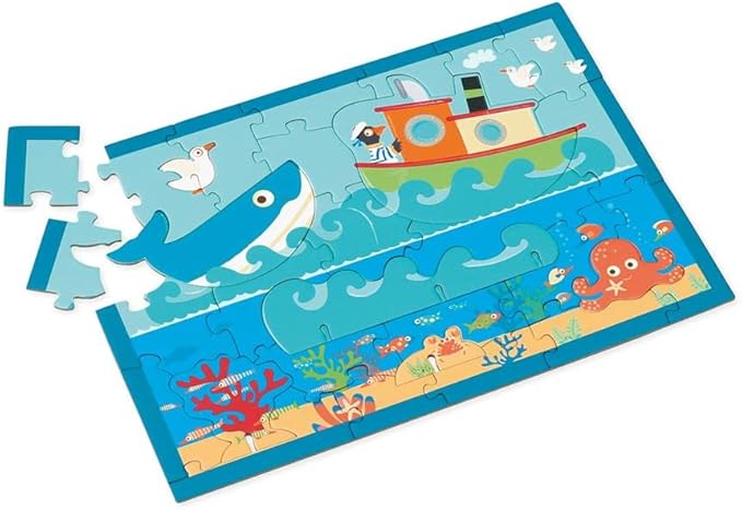 SCRATCH EUROPE - Jeu puzzle 2 en 1 - 3D Océan 30 pièces