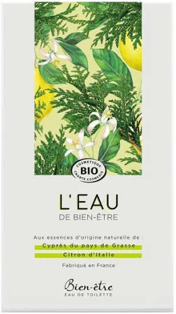 Bien-Etre BIO Eau de toilette 75 ml citron d'Italie et cyprès du Pays de Grasse