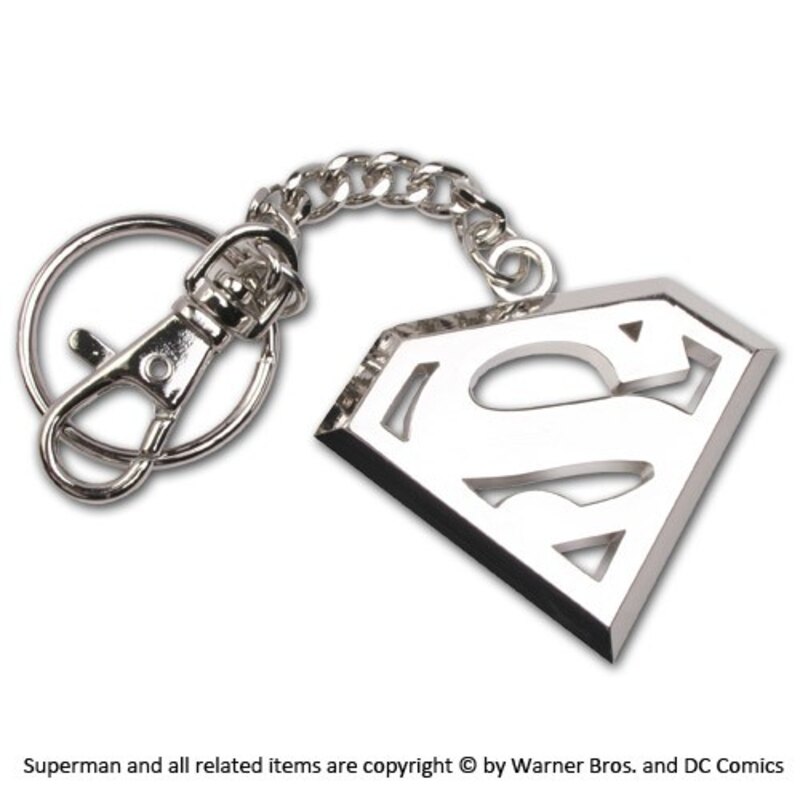Superman porte-clés Logo en métal argenté DC Comics