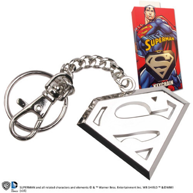 Superman porte-clés Logo en métal argenté DC Comics