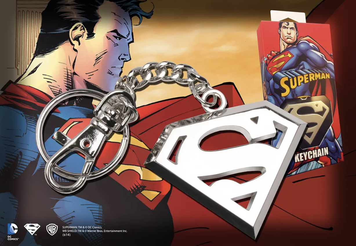 Superman porte-clés Logo en métal argenté DC Comics