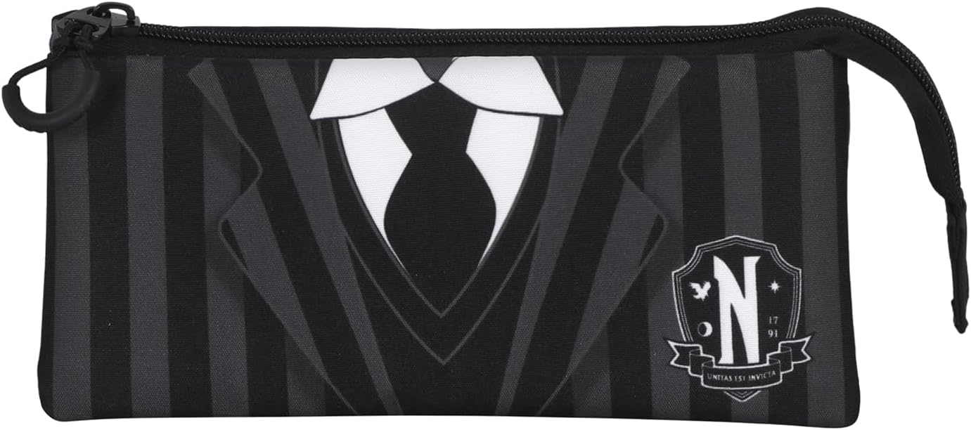 Wednesday Karactermania Uniform-Trousse Uniform Triple Large FAN 2.0, Noir
