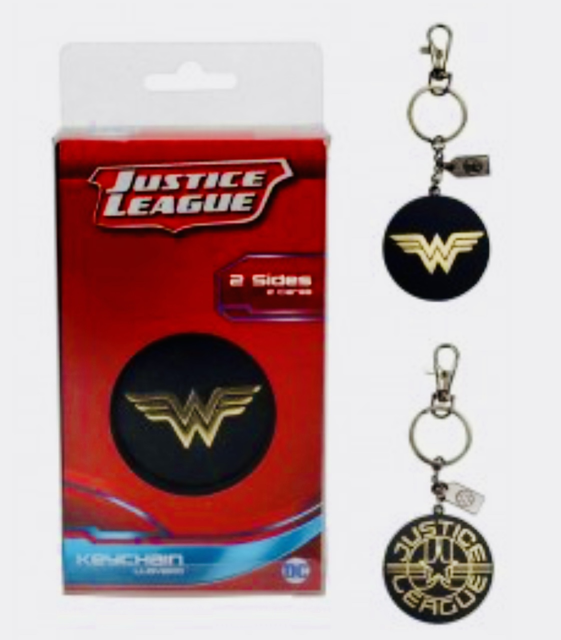 Porte-clés Justice League double face Wonder Woman Logo Golden Dc Comics