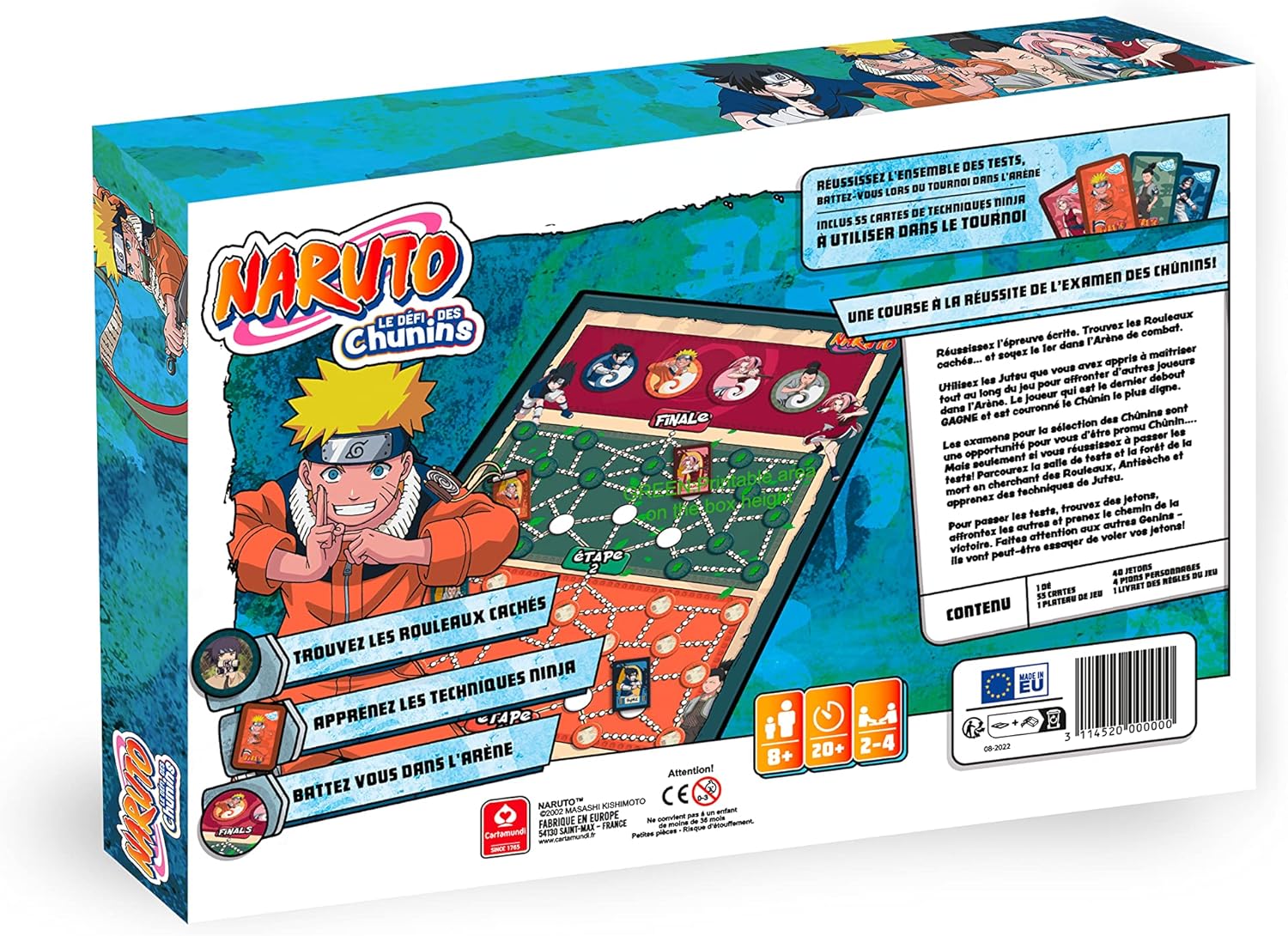 Naruto Cartamundi Le Défi des Chunins, un jeu de société